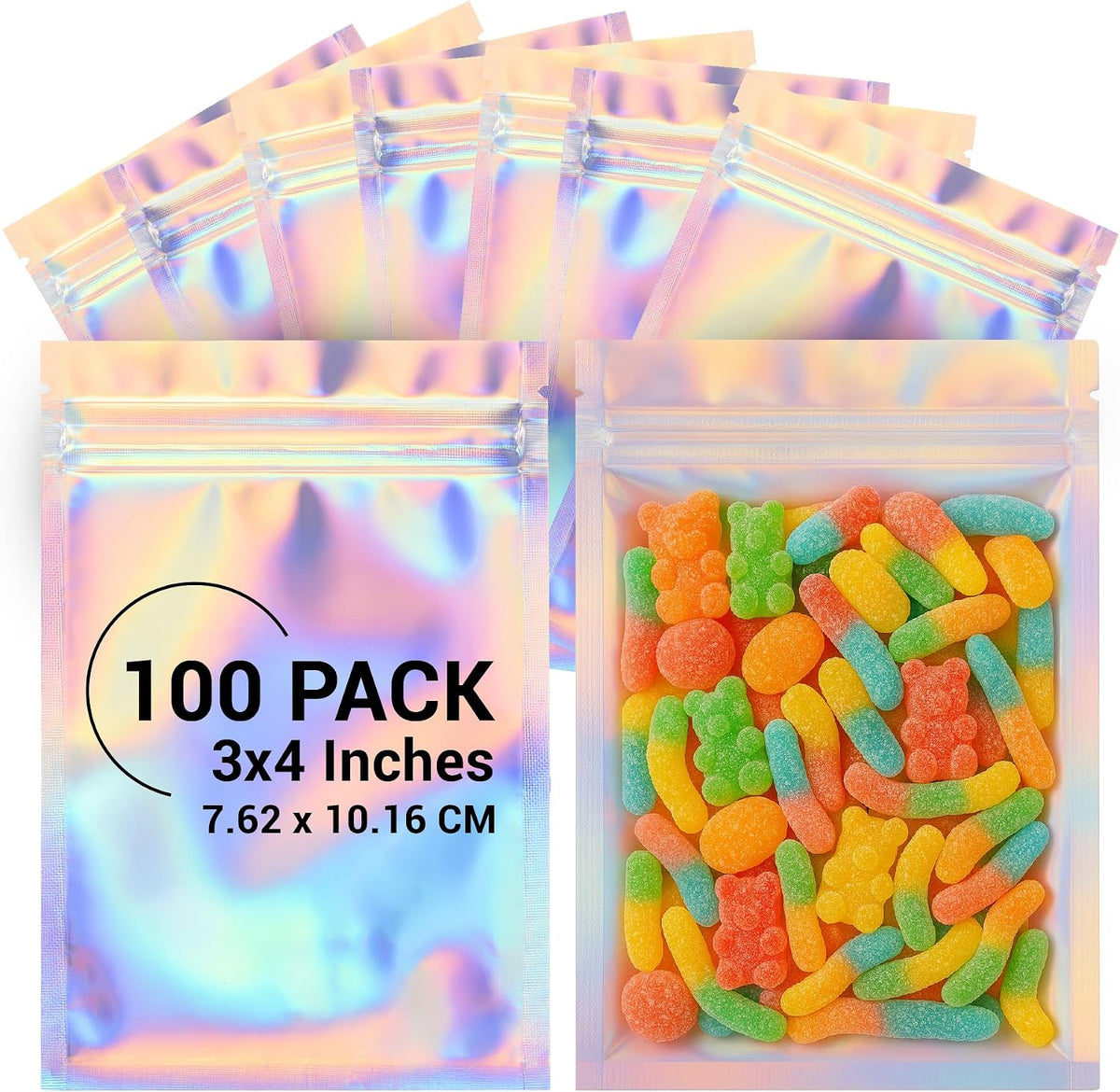 COLSEN Holographic Smell Proof Mylar Bags