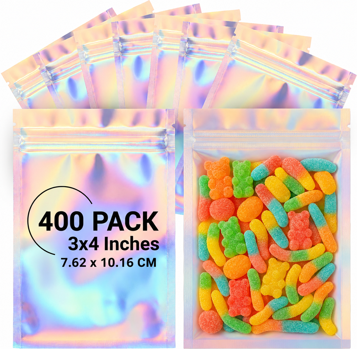 COLSEN Holographic Smell Proof Mylar Bags