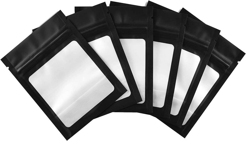 COLSEN Clear Matte Black Smell Proof Mylar Bags