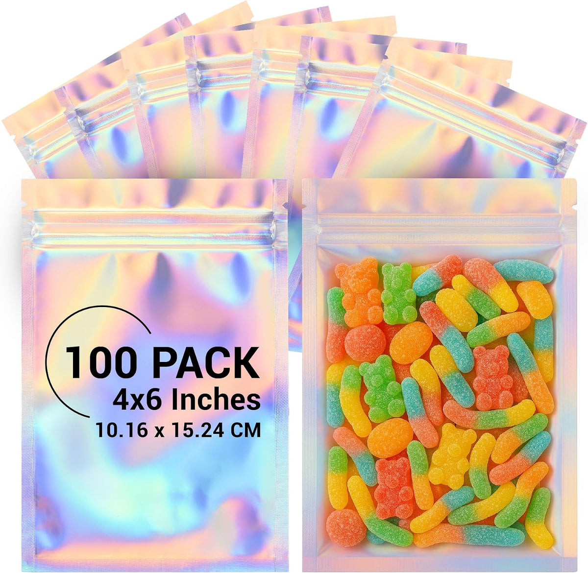 COLSEN Holographic Smell Proof Mylar Bags