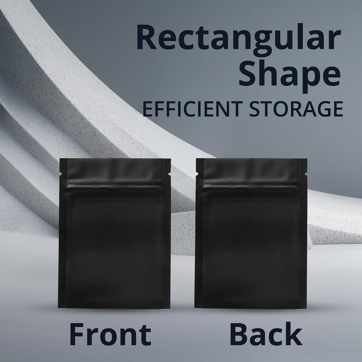 COLSEN Matte Black Smell Proof Mylar Bags