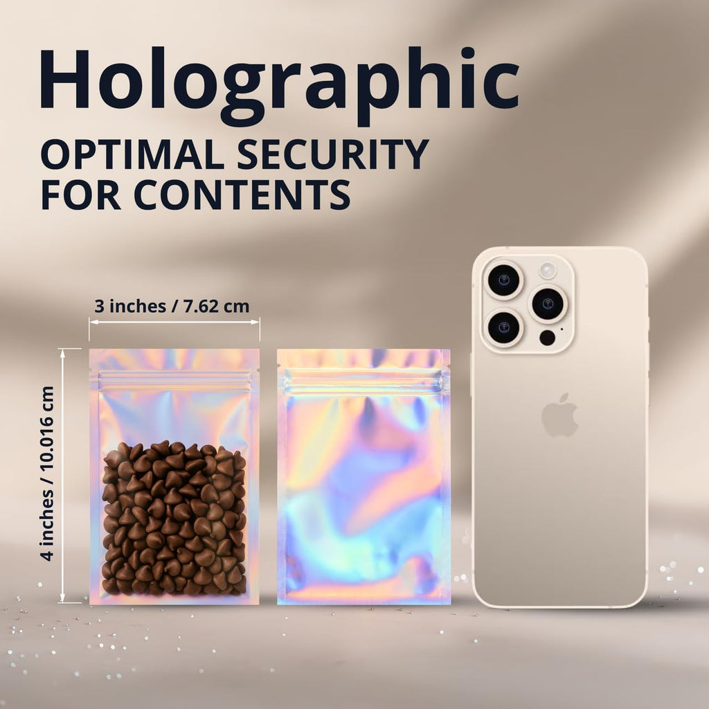 COLSEN Holographic Smell Proof Mylar Bags
