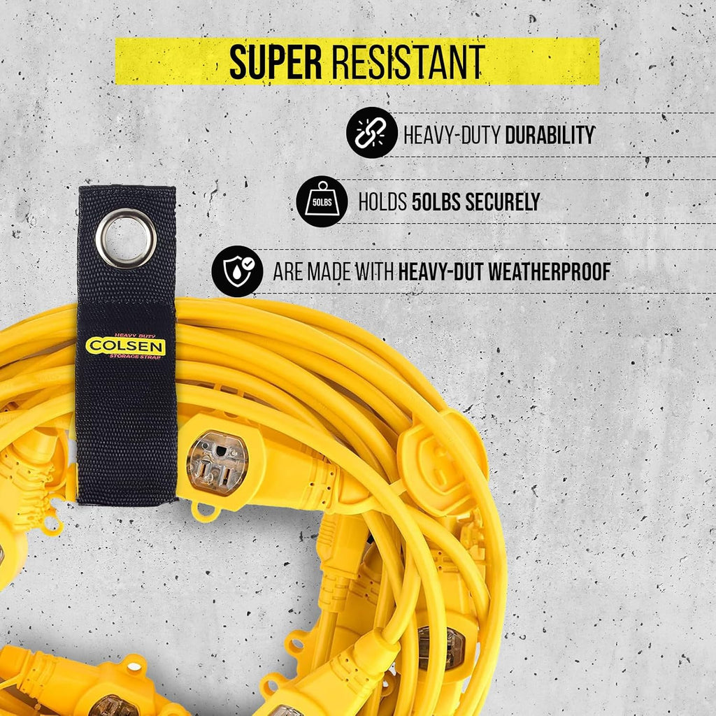 COLSEN Heavy-Duty Storage Straps for Cords & Hoses (6 pack)