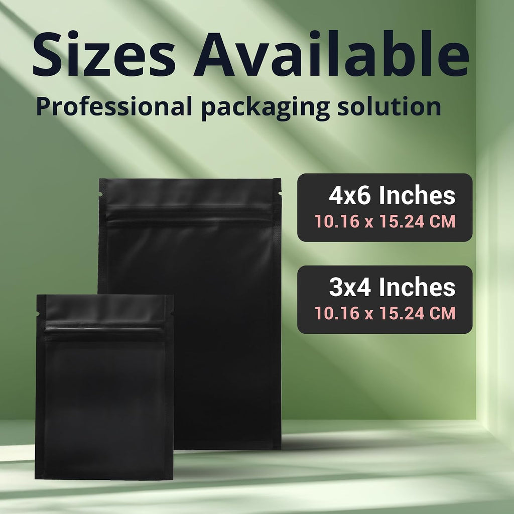 COLSEN Matte Black Smell Proof Mylar Bags