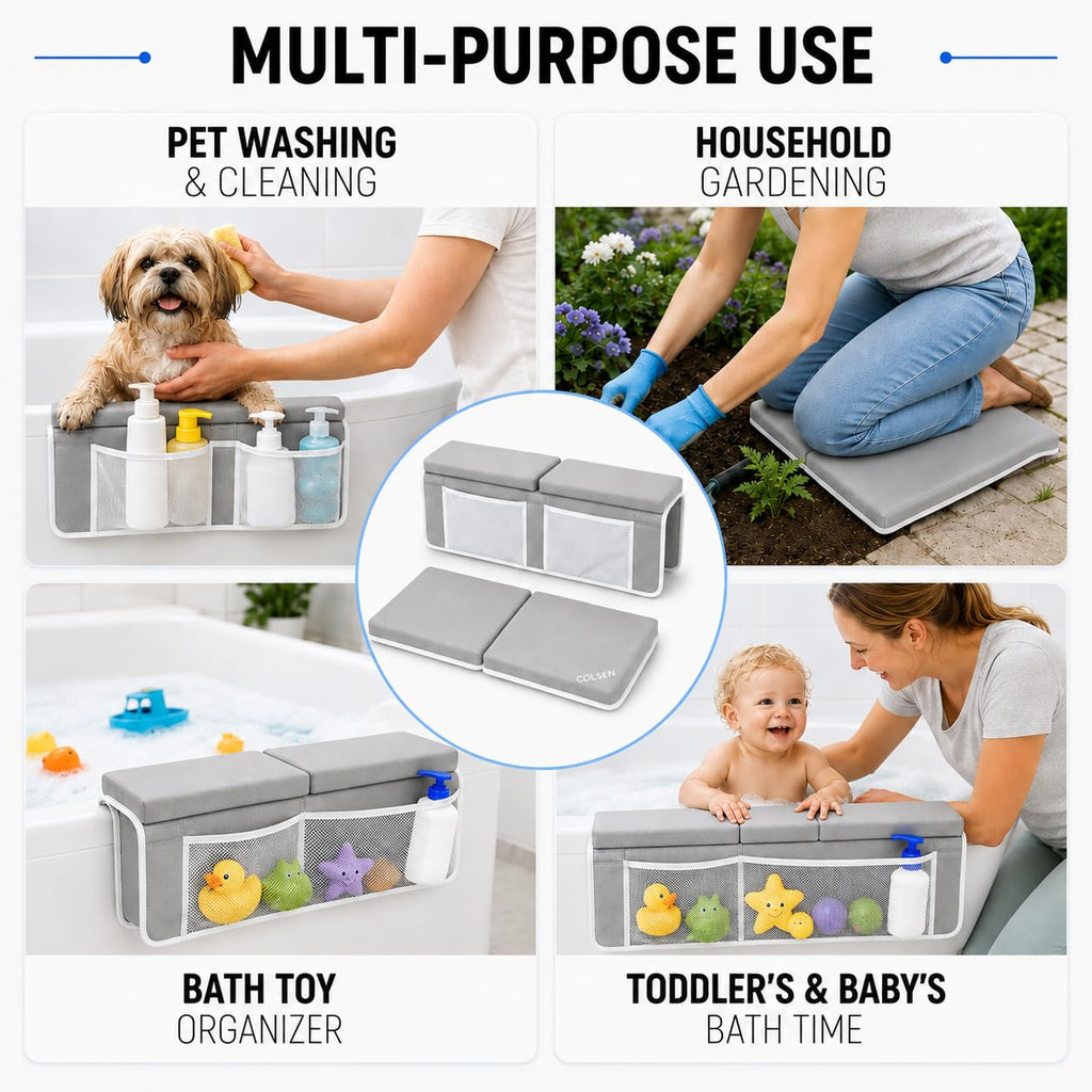 COLSEN Bath Kneeler and Elbow Rest Pad for Baby Bath Time