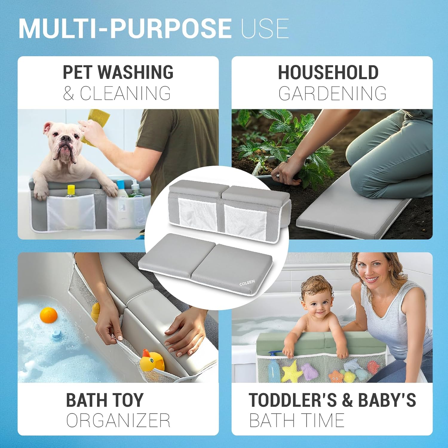 Baby Bath Kneeling Pad Set
