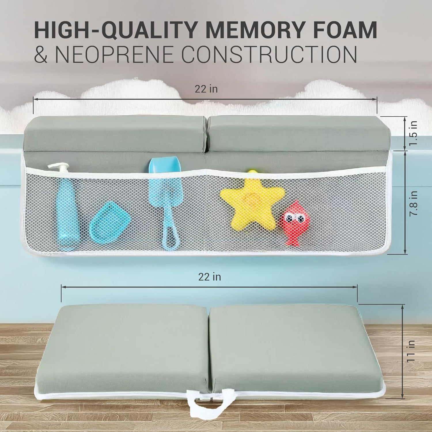 Baby Bath Kneeling Pad Set